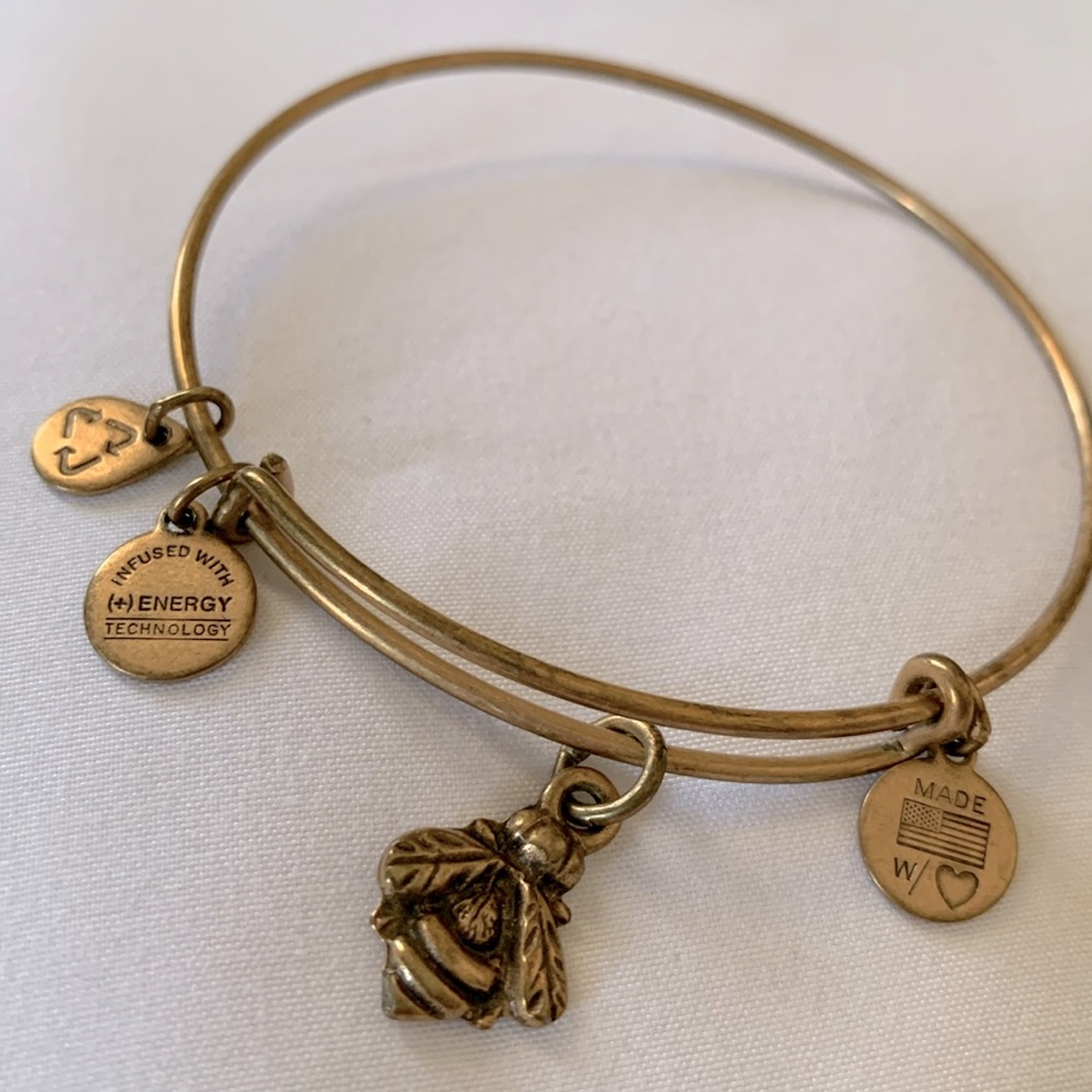 Alex and Ani Gold Bee Charm Bracelet